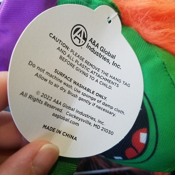 Green Witch Plush 18" Stuffed Animal Toy Halloween Orange A&A Global 2022 w/TAG - Picture 13 of 13